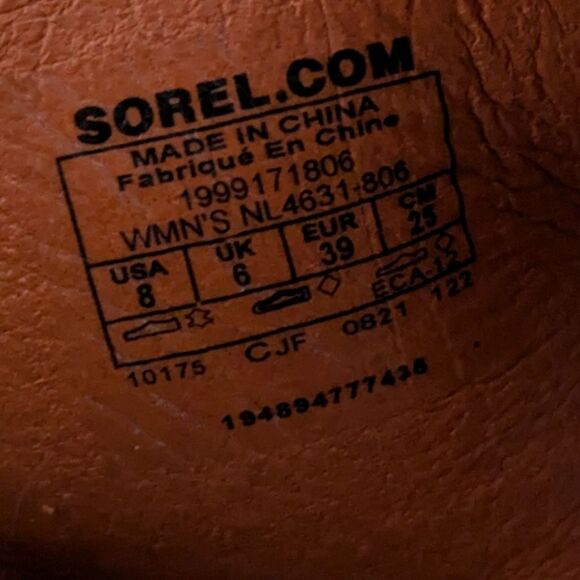 Sorel Cameron flatform platform mule sandals orange “desert sun” cork leather 8 - Picture 9 of 9